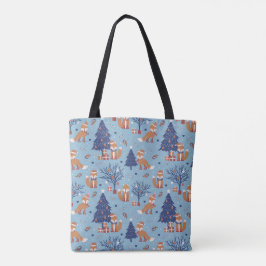 Whimsical Winter Fox Tote Bag - Niedlich festlich Tasche