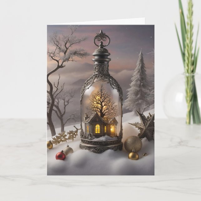 Whimsical Winter Greeting Cards Dankeskarte (Vorderseite)