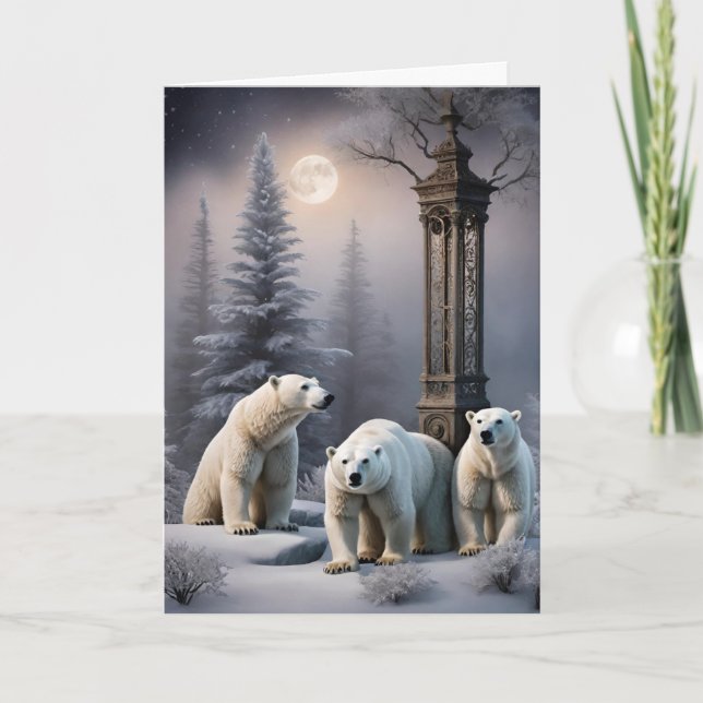 Whimsical Winter Holiday Grußkarten Dankeskarte (Vorderseite)
