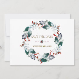 Whimsical Winter Holy Berries Kreath Save the Date