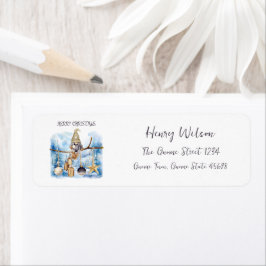 Whimsical Winter Lady Gnome Frohe Weihnachten