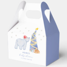 Whimsical Winter Santa Polar Bear Baby Shower 