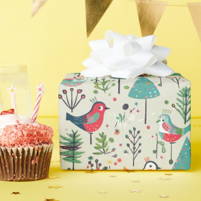 Whimsical Winter Song Geschenkpapier (Geburtstagsparty)