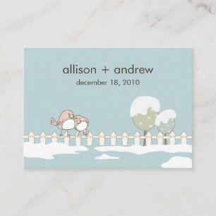 Whimsical Winter Wedding Directions Chubby Begleitkarte