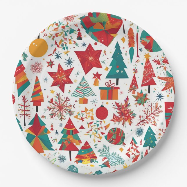 Whimsical Winter Wonders Papierplatte Pappteller (Vorderseite)