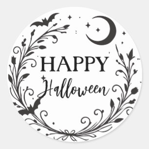 Whimsical Witchy Wiccan Herb Magic Halloween Runder Aufkleber