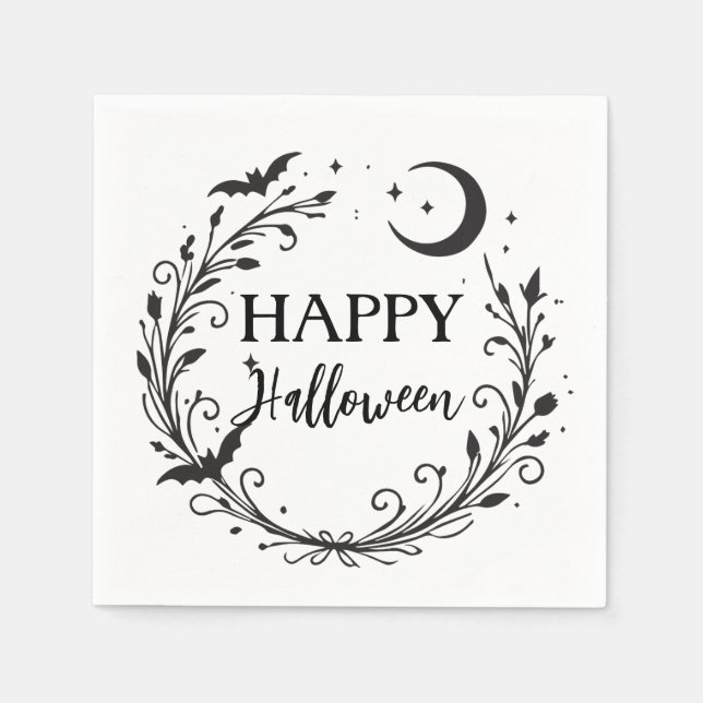 Whimsical Witchy Wiccan Herb Magic Halloween Serviette (Vorderseite)
