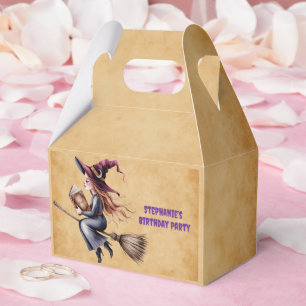Whimsical Witz Broom Girl Geburtstagsparty Geschenkschachtel