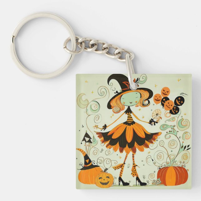 whimsical/witz/kürbis/fall schlüsselanhänger (Vorderseite)
