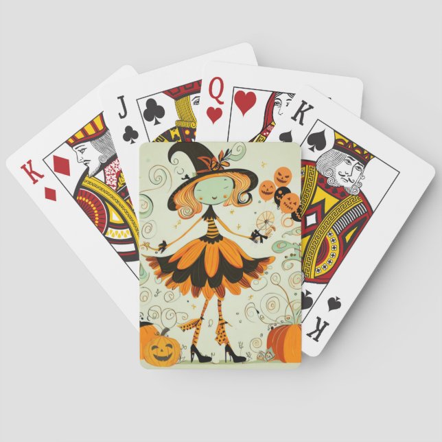 whimsical/witz/kürbis/fall spielkarten (Rückseite)