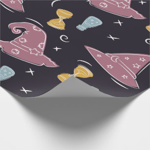 Whimsical Wizard Hat Wrapping Paper Geschenkpapier