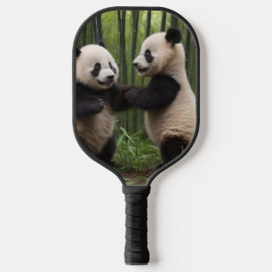 Whimsical Wonders: Baby Pandas Play in Forest, Pickleball Schläger