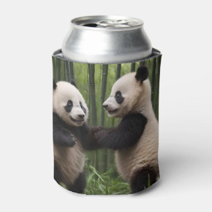 Whimsical Wonders: Baby Pandas spielt im Wald Dosenkühler