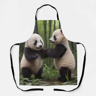 Whimsical Wonders: Baby Pandas spielt im Wald Schürze