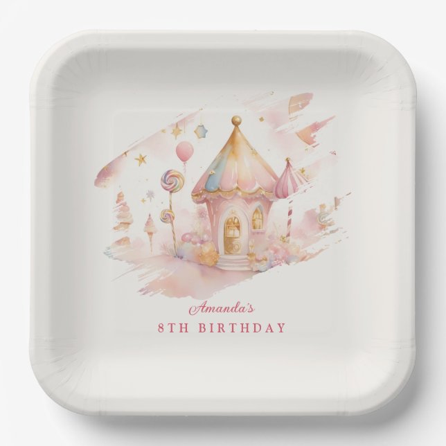 Whimsical Wonders Candyland paper Plate Pappteller (Vorderseite)