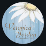 Whimsical Wood Daisy Custom Wedding Stickers<br><div class="desc">Whimsical Wood Daisy Custom Wedding Stickers diese Aufkleber koordinieren mit unserer Wood Daisy Wedding Collection. Zusätzliche Aufkleber-Designs sind auf Metro-Event.com und MetroEvents auf Zazzle erhältlich.</div>