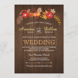 Whimsical Wood & Fall Foliage Hochzeit Einladung