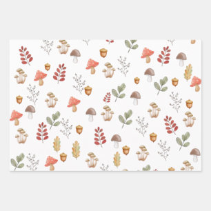 Whimsical Woodland Acorn Blätter Pilz
