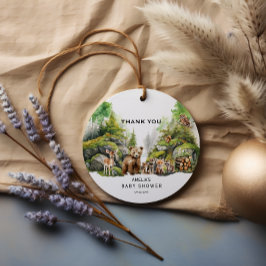 Whimsical Woodland Animals Baby Dusche Vielen Dank Geschenkanhänger