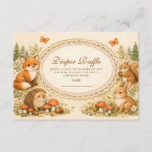 Whimsical Woodland Animals Diapper Raffle