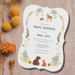 Whimsical Woodland Baby Shower Einladung<br><div class="desc">Feiern Sie die Eltern mit dieser niedlichen geschlechtsneutralen Walddusche,  die mit niedlichen Waldtieren,  Schmetterlingen und Pilzen inmitten von Aquarellblau und einer Salbei-Grün-Rückseite gestaltet wurde.</div>