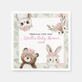 Whimsical Woodland Boho Baby Girl Dusche Serviette