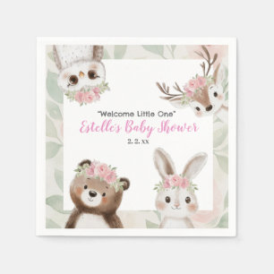 Whimsical Woodland Boho Baby Girl Dusche Serviette