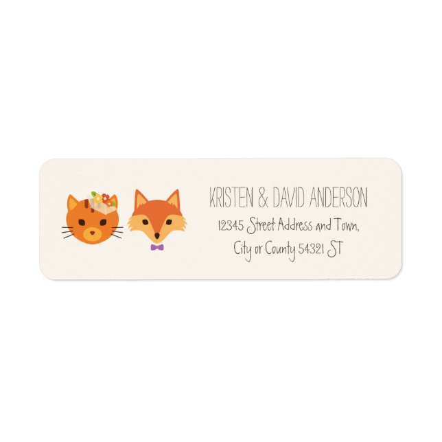 Whimsical Woodland Cat & Fox Couple Wedding (Vorne)