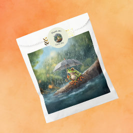 Whimsical Woodland Cottagecore Frosch Geburtstagsp Geschenktütchen