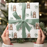 Whimsical Woodland Deen Birthday Green