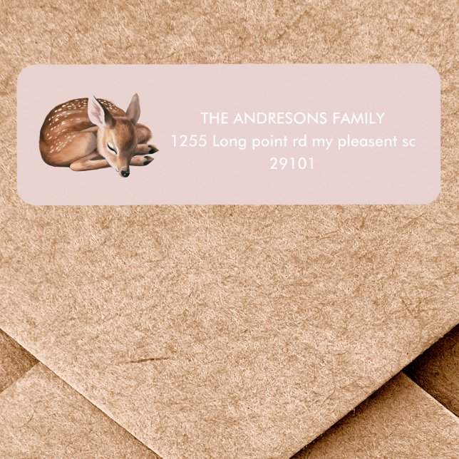 Whimsical Woodland Deen Birthday Pink (Von Creator hochgeladen)