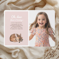 Whimsical Woodland Deen Birthday Pink Foto