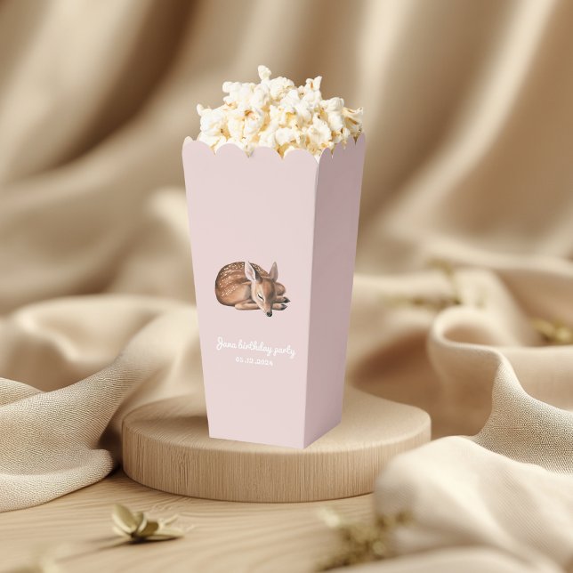Whimsical Woodland Deer Birthday Popcorn Geschenkschachtel (Von Creator hochgeladen)