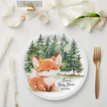 Whimsical Woodland Fox Baby Dusche
