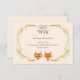 Whimsical Woodland Foxes Elfenbein Hochzeitsinfo-K Begleitkarte (Vorne/Hinten)