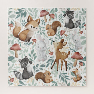 Whimsical Woodland Friends in Forest