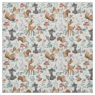Whimsical Woodland Friends in Forest Stoff