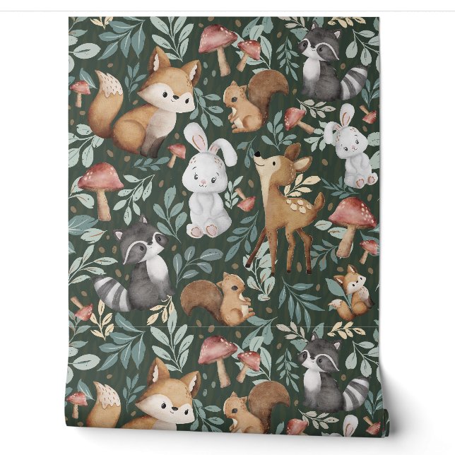 Whimsical Woodland Friends Tapete (Abrollen)