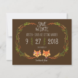 Whimsical Woodland Füchse Hochzeit Save the Date