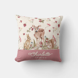 Whimsical Woodland Throw Pillow Baby Kinderzimmer Kissen