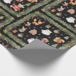 Whimsical Woodland-Tiere Weihnachten Geschenkpapier