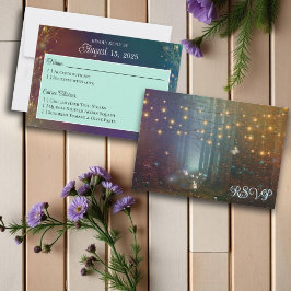 Whimsical Woodland verzauberter Wald Hochzeit RSVP Karte