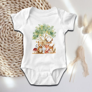 Whimsical Woodland Waldtiere Baby Strampler
