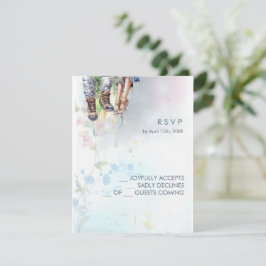 Whimsical Woodland Wildblume Meadow Script RSVP Karte