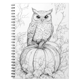 Whimsical Woods Notebook - Autumnal Owl Journal Notizblock