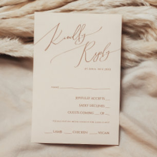 Whimsical Wüsten Beige Menüauswahl RSVP-Karte RSVP Karte