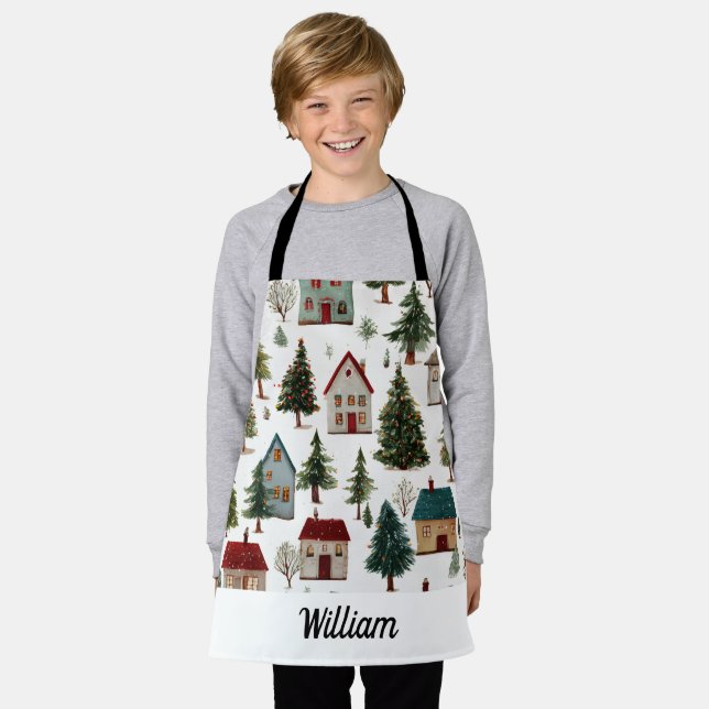 Whimsical Xmas Apron – Child’s Name Schürze (Getragen)