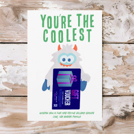 Whimsical Yeti Holiday Coach Kartenhalter Feiertagskarte