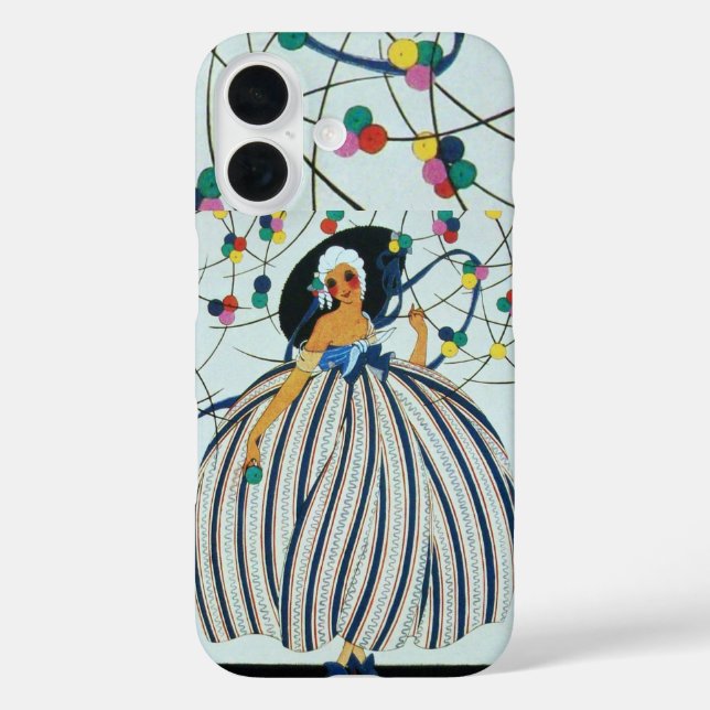 WHIMSICAL YOUNG MÄDCHEN Art Deco Schönheit Mode iPhone 16 Hülle (Rückseite)