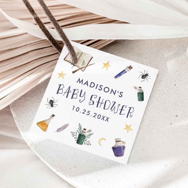 Whimsical Zaubertränke Halloween Babydusche Geschenkanhänger (Von Creator hochgeladen)